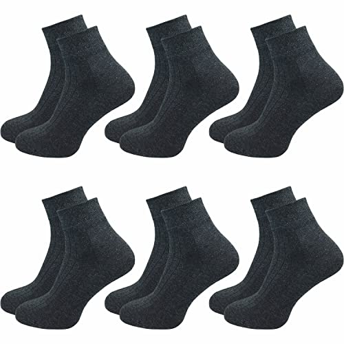 GAWILO Damen Wellnesssocken (6 Paar) | Ohne Gummibund & ohne Naht | Venensocken mit Komfortbund & verstärkten Belastungszonen (35-38, grau) von GAWILO