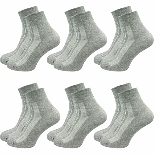 GAWILO Damen Wellnesssocken (6 Paar) | Ohne Gummibund & ohne Naht | Venensocken mit Komfortbund & verstärkten Belastungszonen (35-38, hellgrau) von GAWILO