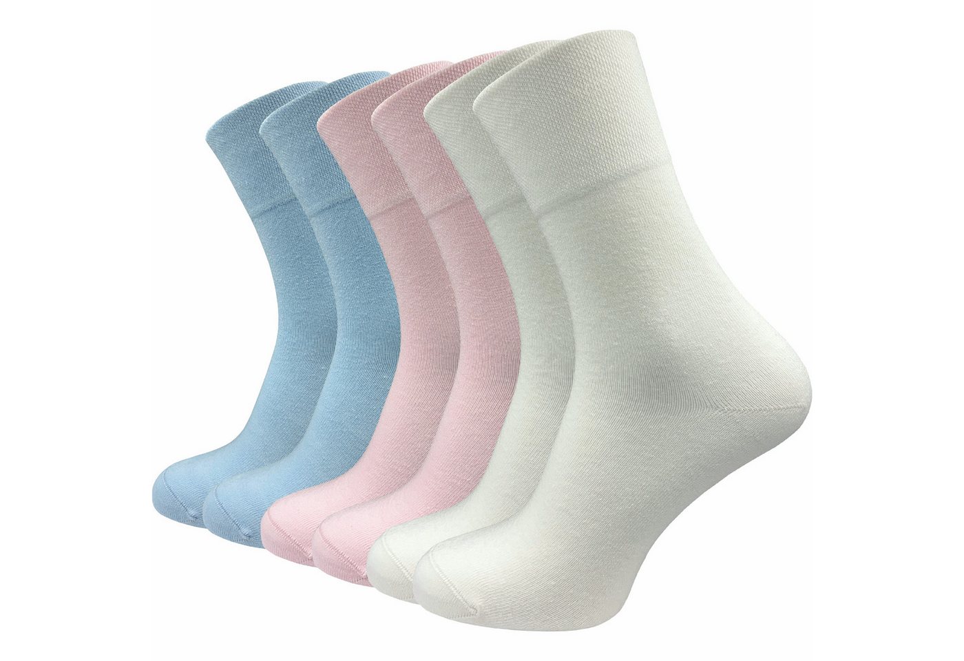 GAWILO Diabetikersocken für Damen, ohne Gummidruck & ohne drückende Naht - Business Socke (6 Paar) extra breiter Piquet-Strick am Komfortbund, in schwarz, grau & weitere von GAWILO