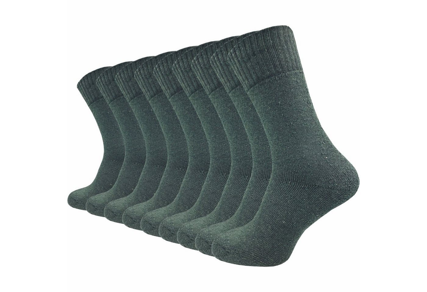 GAWILO Freizeitsocken für Herren - warme Socken für Jäger - Armysocken uni & mit Jagdmotiv (9 Paar) mit gepolsterter Frotteesohle, verfügbar in grün, grau & schwarz von GAWILO