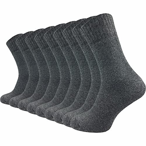 GAWILO Jägersocken für Herren (9 Paar) | Robuste Army- und Freizeitsocken mit Frotteefuß verhindert Bildung von Blasen und reguliert Feuchtigkeit (47-50, grau) von GAWILO