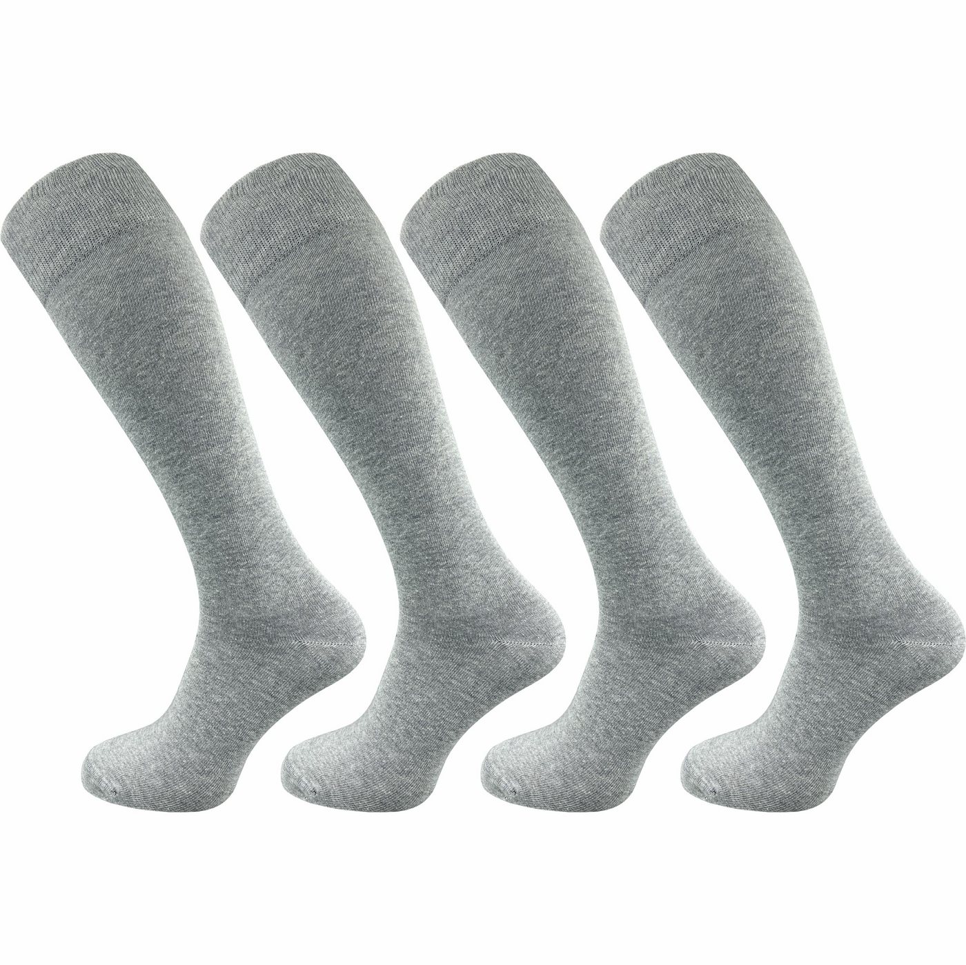 GAWILO Kniestrümpfe für Herren aus Baumwolle - extra weich & ohne drückende Naht (4 Paar) Lange Socken mit speziellem Komfortbund, der nicht einschneidet von GAWILO