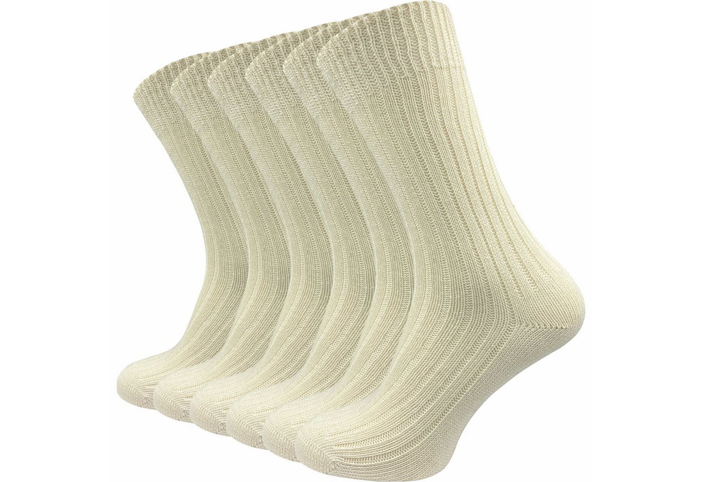 GAWILO Komfortsocken Natur" aus 100% reiner, naturbelassener Baumwolle für Damen & Herren (6 Paar) Etwas gröber gestrickt für extra Tragekomfort & angenehmes Hautgefühl" von GAWILO