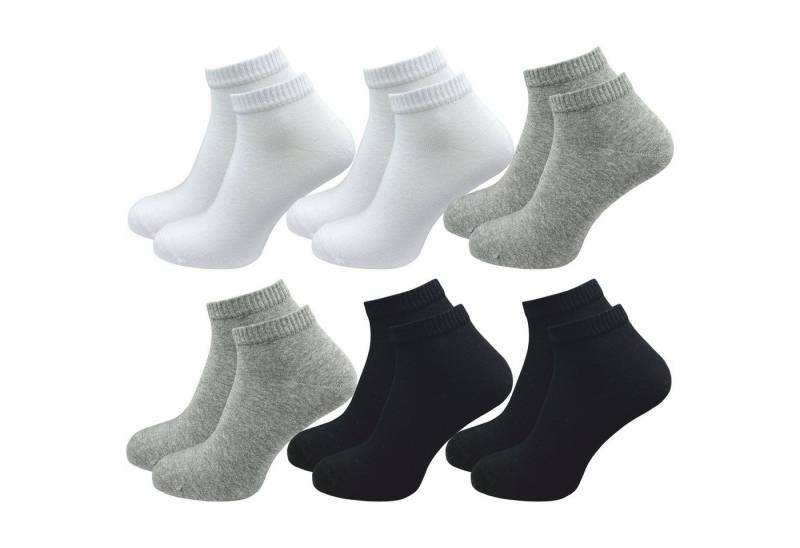 GAWILO Kurzsocken für Damen und Herren - Quartersocken aus Baumwolle (6 Paar) Kein Rutschen dank Rippbund - Etwas länger als Sneaker Socken von GAWILO