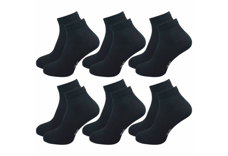 GAWILO Kurzsocken für Damen und Herren - Quartersocken aus Baumwolle (6 Paar) Kein Rutschen dank Rippbund - Etwas länger als Sneaker Socken von GAWILO