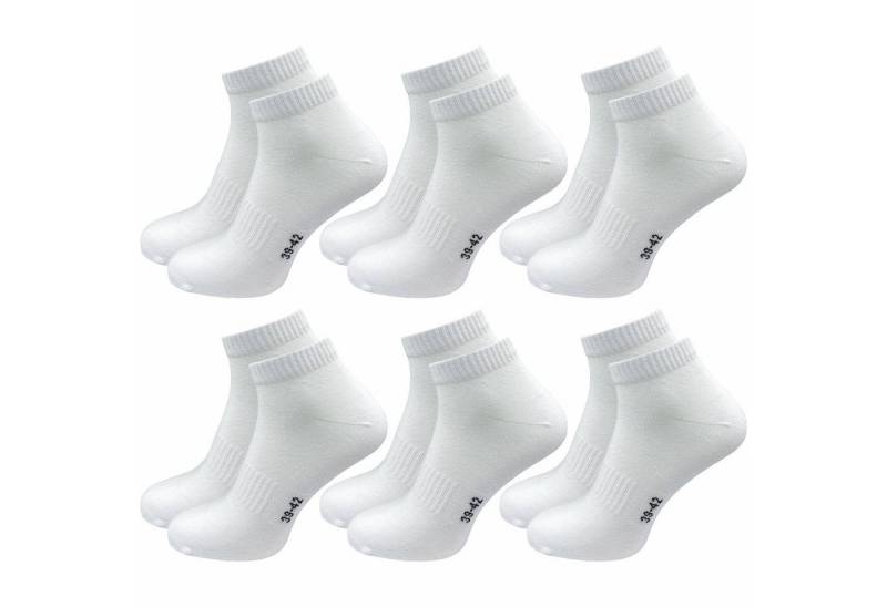 GAWILO Kurzsocken für Damen und Herren - Quartersocken aus Baumwolle (6 Paar) Kein Rutschen dank Rippbund - Etwas länger als Sneaker Socken von GAWILO