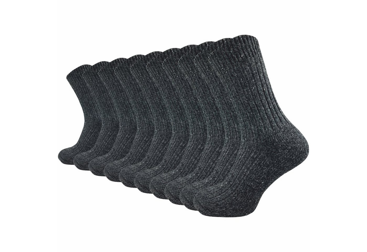 GAWILO Norwegersocken für Herren mit Wolle und gepolsterter Frotteesohle (10 Paar) warmer Winterstrumpf gegen kalte Füße - Arbeitssocken mit Wolle von GAWILO