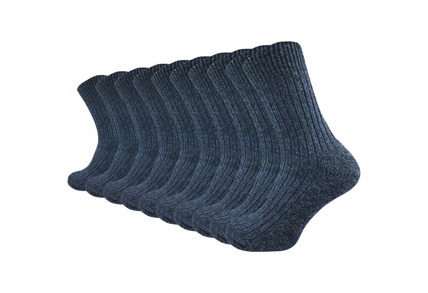 GAWILO Norwegersocken für warme Füße aus 70% Wolle - Thermosocke für Herren (10 Paar) Dickes Fersenpolster und Plüschsohle - Wintersocken gegen kalte Füße von GAWILO