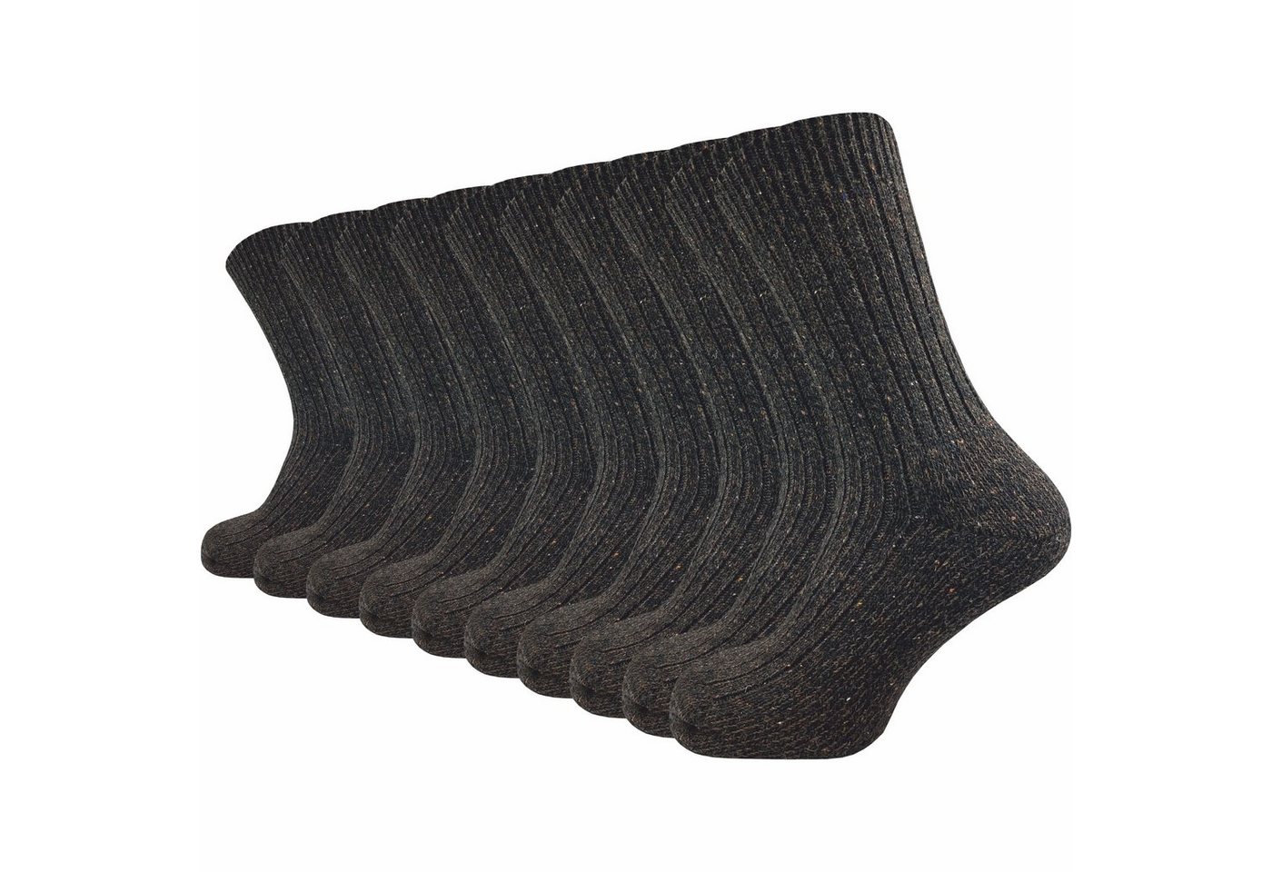 GAWILO Norwegersocken für warme Füße aus 70% Wolle - Thermosocke für Herren (10 Paar) Dickes Fersenpolster und Plüschsohle - Wintersocken gegen kalte Füße von GAWILO