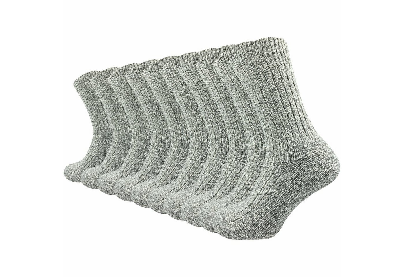 GAWILO Norwegersocken für warme Füße aus 70% Wolle - Thermosocke für Herren (10 Paar) Dickes Fersenpolster und Plüschsohle - Wintersocken gegen kalte Füße von GAWILO