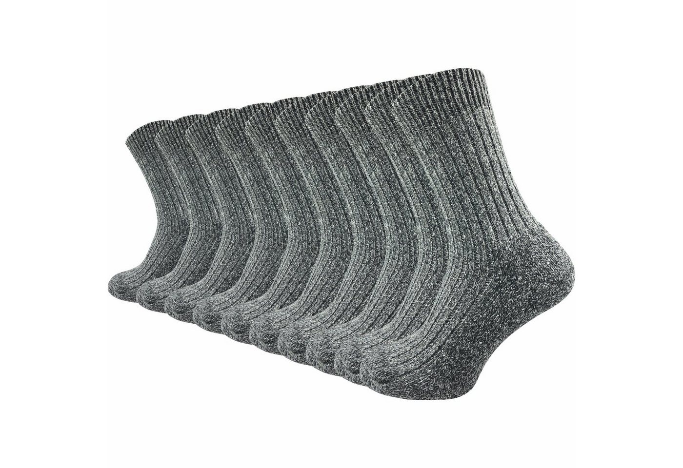 GAWILO Norwegersocken für warme Füße aus 70% Wolle - Thermosocke für Herren (10 Paar) Dickes Fersenpolster und Plüschsohle - Wintersocken gegen kalte Füße von GAWILO