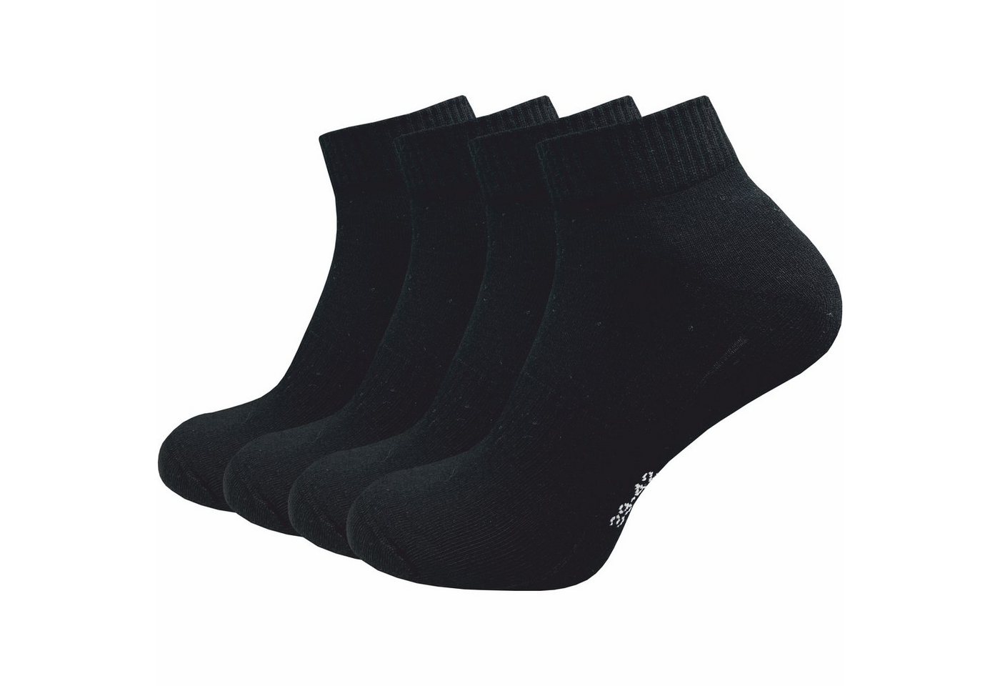 GAWILO Kurzsocken für Herren in schwarz & weiß - Quartersocken für Sport & Alltag (4 Paar) Kein Rutschen dank Fußgewölbeunterstützung - gepolsterte Frotteesohle von GAWILO