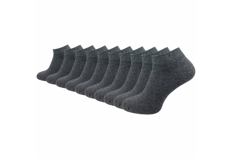 GAWILO Sneakersocken aus 100% Baumwolle für Damen (10-Paar) ohne drückende Naht über den Zehen - atmungsaktiv - absolut blickdicht von GAWILO