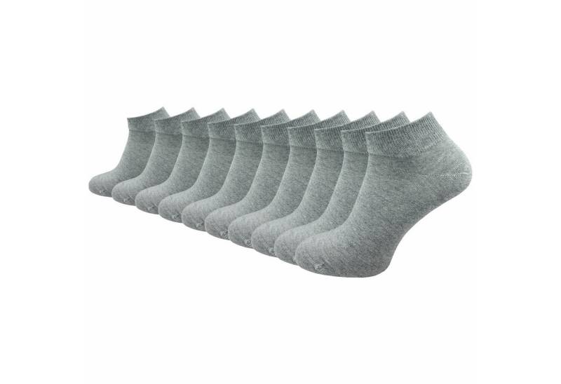 GAWILO Sneakersocken aus 100% Baumwolle für Damen (10-Paar) ohne drückende Naht über den Zehen - atmungsaktiv - absolut blickdicht von GAWILO