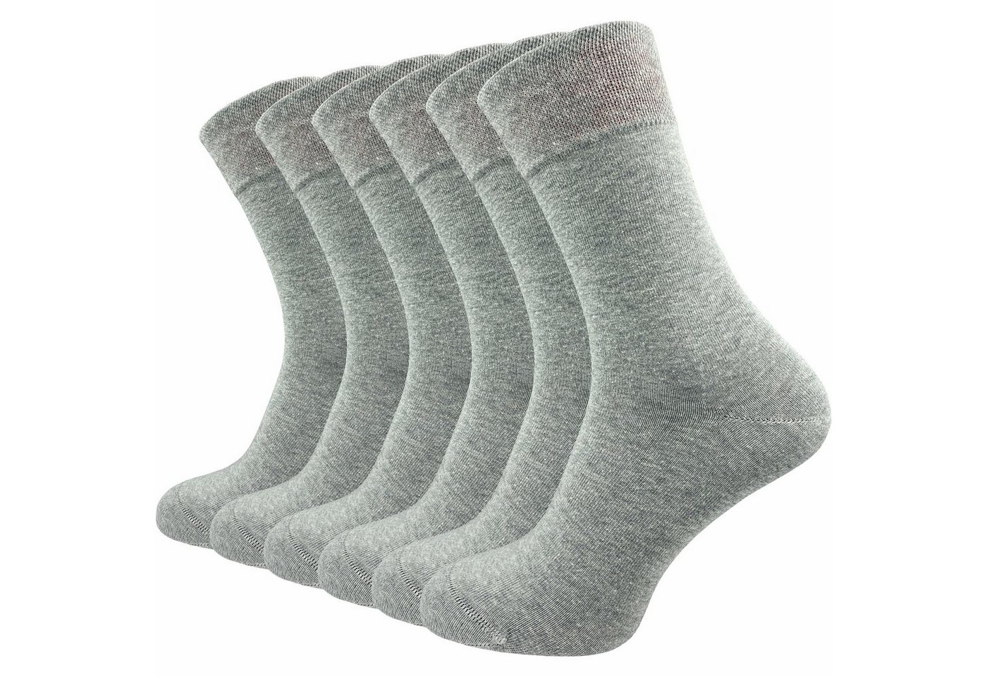 GAWILO Socken für Damen & Herren - Premium Komfortbund ohne drückende Naht (6 Paar) schwarz, grau & blau - aus hochwertiger, doppelt gekämmter Baumwolle von GAWILO