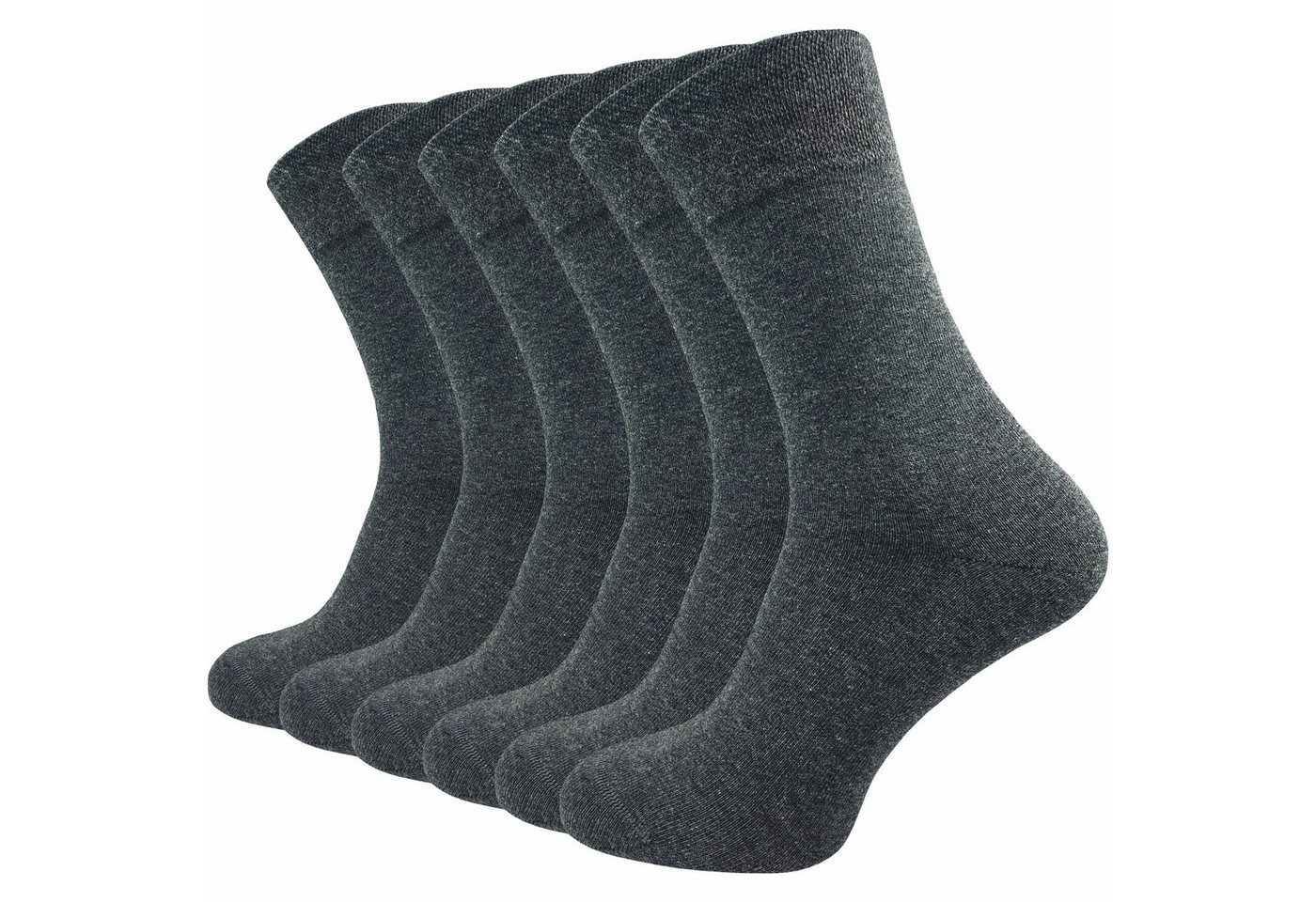 GAWILO Socken für Damen & Herren - Premium Komfortbund ohne drückende Naht (6 Paar) schwarz, grau & blau - aus hochwertiger, doppelt gekämmter Baumwolle von GAWILO