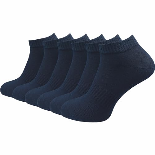 GAWILO Sportsocken ohne Naht (6 Paar) | Kurze Socken für Damen und Herren | Dank Rippschaft kein Verrutschen und kein Faltenwurf (35-38, blau) von GAWILO