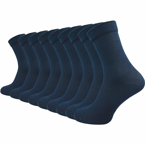 GAWILO Venensocken für Herren (9 Paar) | Ohne Gummi und ohne Naht | Socken mit venenfreundlichen Komfortbund (35-38, blau) von GAWILO