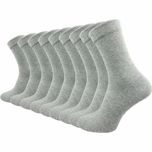 GAWILO Venensocken für Herren (9 Paar) | Ohne Gummi und ohne Naht | Socken mit venenfreundlichen Komfortbund (47-50, hellgrau) von GAWILO