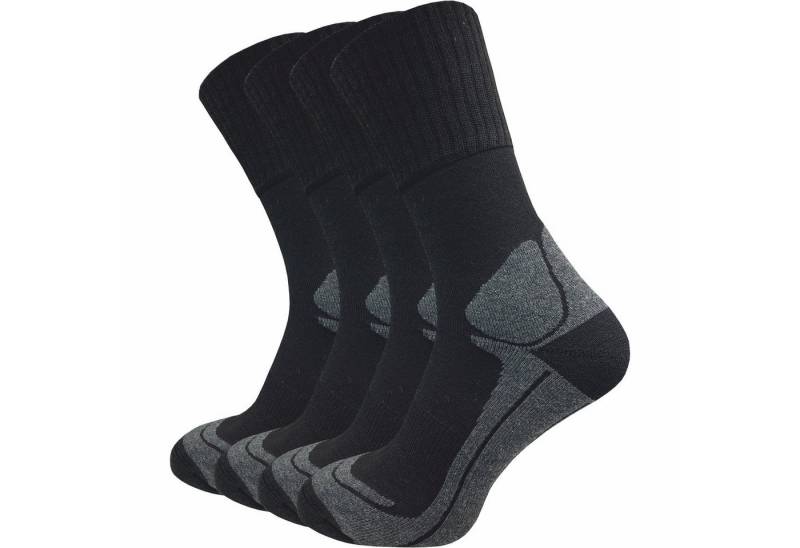 GAWILO Wandersocken für Damen & Herren mit Merinowollanteil und Fersenpolster (4 Paar) Funktionsfasern der Thermosocken halten Ihre Füße warm und trocken von GAWILO