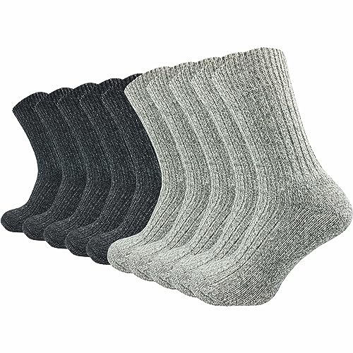 GAWILO warme Herren Arbeitssocken mit Wolle (10 Paar) dicke Norweger Socken mit gepolsterter Frotteesohle | Ideale Winterstrümpfe gegen kalte Füße (39-42, mix) von GAWILO