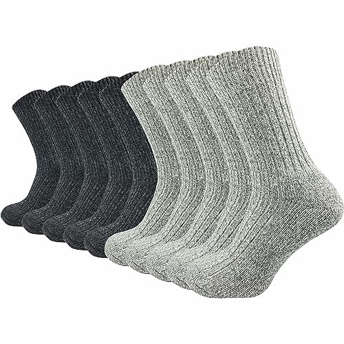 GAWILO warme Herren Arbeitssocken mit Wolle (10 Paar) dicke Norweger Socken mit gepolsterter Frotteesohle | Ideale Winterstrümpfe gegen kalte Füße (43-46, mix) von GAWILO