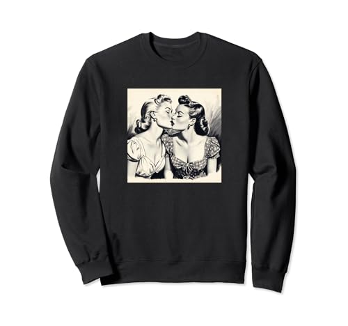 Vintage 1940er Küssen Lesbische Frauen LGBT Queer Liebe Meme Sweatshirt Vintage 1940er Küssen Lesbische Frauen LGBT Queer Liebe Meme Sweatshirt von GAY AGENDA LGBT Love is Love Memes