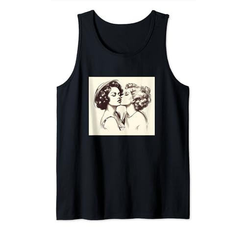 Vintage Küssen Lesben LGBT Queer Frauen Liebe Meme Tank Top Vintage Küssen Lesben LGBT Queer Frauen Liebe Meme Tank Top von GAY AGENDA LGBT Love is Love Memes