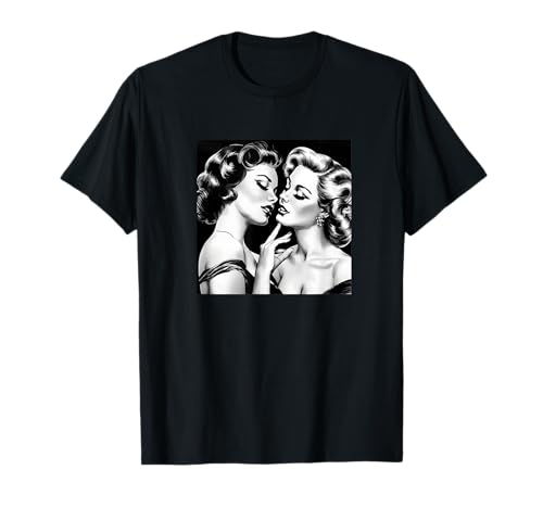 Vintage Küssen Lesbische Frauen LGBT Queer Liebe Kuss Meme T-Shirt Vintage Küssen Lesbische Frauen LGBT Queer Liebe Kuss Meme T-Shirt von GAY AGENDA LGBT Love is Love Memes