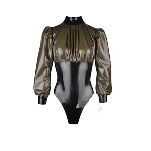 GAYLOP Transparenter Schwarzer Latex-Fetisch-Badebekleidung-Body Mit Rüschen-Design Und Rückenseitigem Reißverschlus,transparent Schwarz Und Schwarz,XXL GAYLOP Transparenter Schwarzer Latex-Fetisch-Badebekleidung-Body Mit Rüschen-Design Und Rückenseitigem Reißverschlus,transparent Schwarz Und Schwarz,XXL von GAYLOP