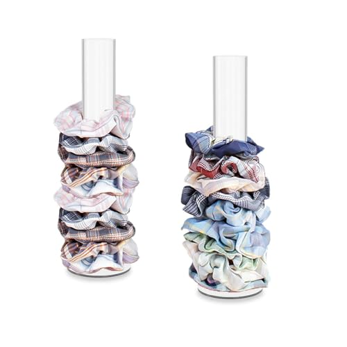 EIMINBA Acryl-Scrunchie-Display-Halter, vertikaler Haar-Scrunchie-Organizer, vertikaler Scrunchie-Halter aus Acryl, zur Präsentation von Mädchen-Haarbändern, Haar-Accessoires, Geschenkaufbewahrung (B) von GAmira