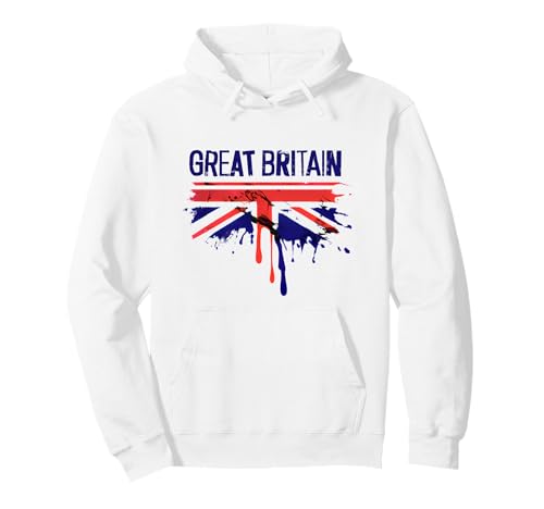 Great Britain Union Jack Flag Splatter. Men, Women & Kids GB Pullover Hoodie Great Britain Union Jack Flag Splatter. Men, Women & Kids GB Pullover Hoodie von GB Union Jack