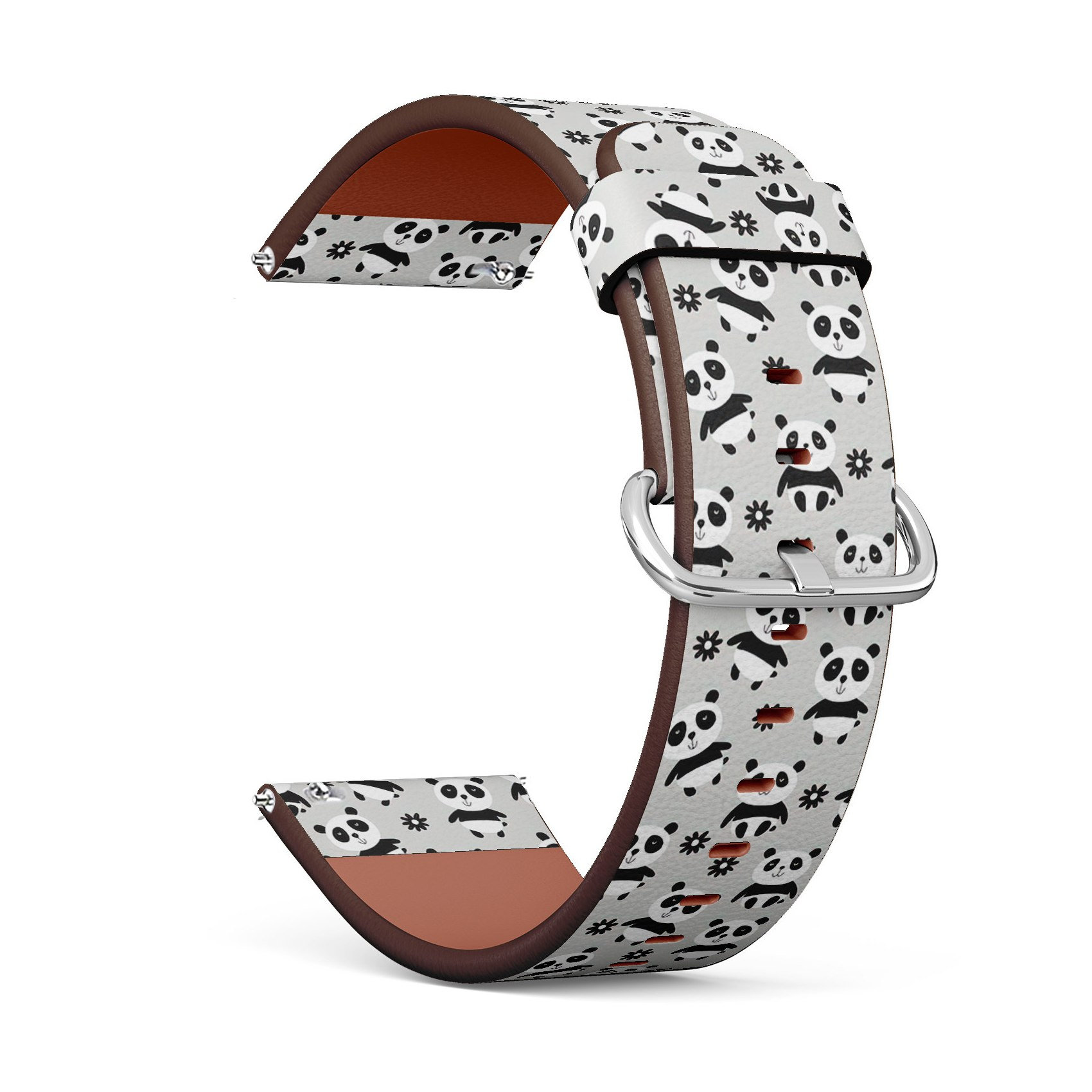 Veganes Leder Armband 18mm 20mm 22mm 23mm | Cute Little Panda On Print Armband Mit Schnellverschluss Pins Veganes Leder Armband 18mm 20mm 22mm 23mm | Cute Little Panda On Print Armband Mit Schnellverschluss Pins von GBBoutiqueStore