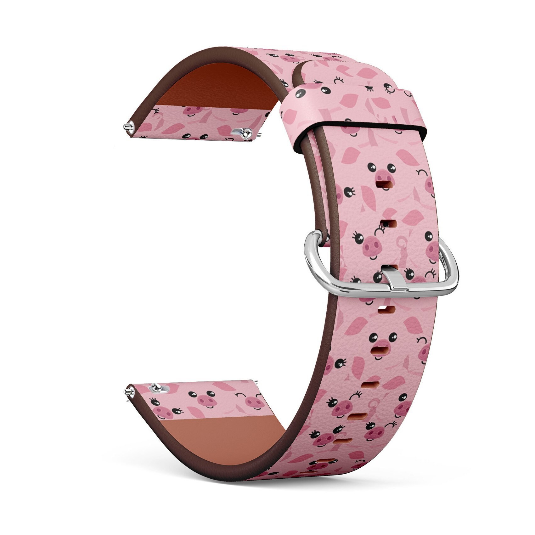 Veganes Leder Armband 18mm 20mm 22mm 23mm | Cute Pigs Symbol New Year Auf Druck Uhrenband Mit Schnellverschluss Pins Veganes Leder Armband 18mm 20mm 22mm 23mm | Cute Pigs Symbol New Year Auf Druck Uhrenband Mit Schnellverschluss Pins von GBBoutiqueStore
