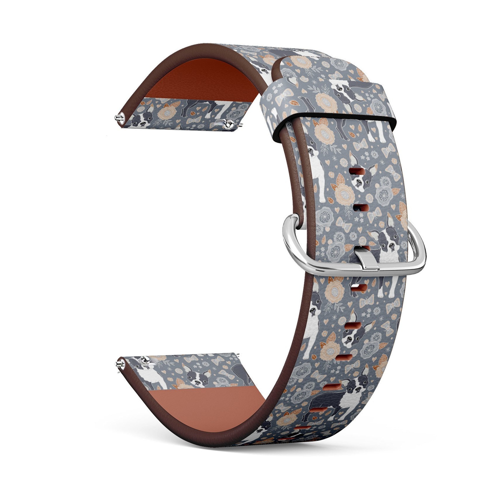 Veganes Leder Uhrenarmband 18mm 20mm 22mm 23mm | Beautiful Boston Terrier Print Armbandband Mit Schnellverschluss Pins Veganes Leder Uhrenarmband 18mm 20mm 22mm 23mm | Beautiful Boston Terrier Print Armbandband Mit Schnellverschluss Pins von GBBoutiqueStore