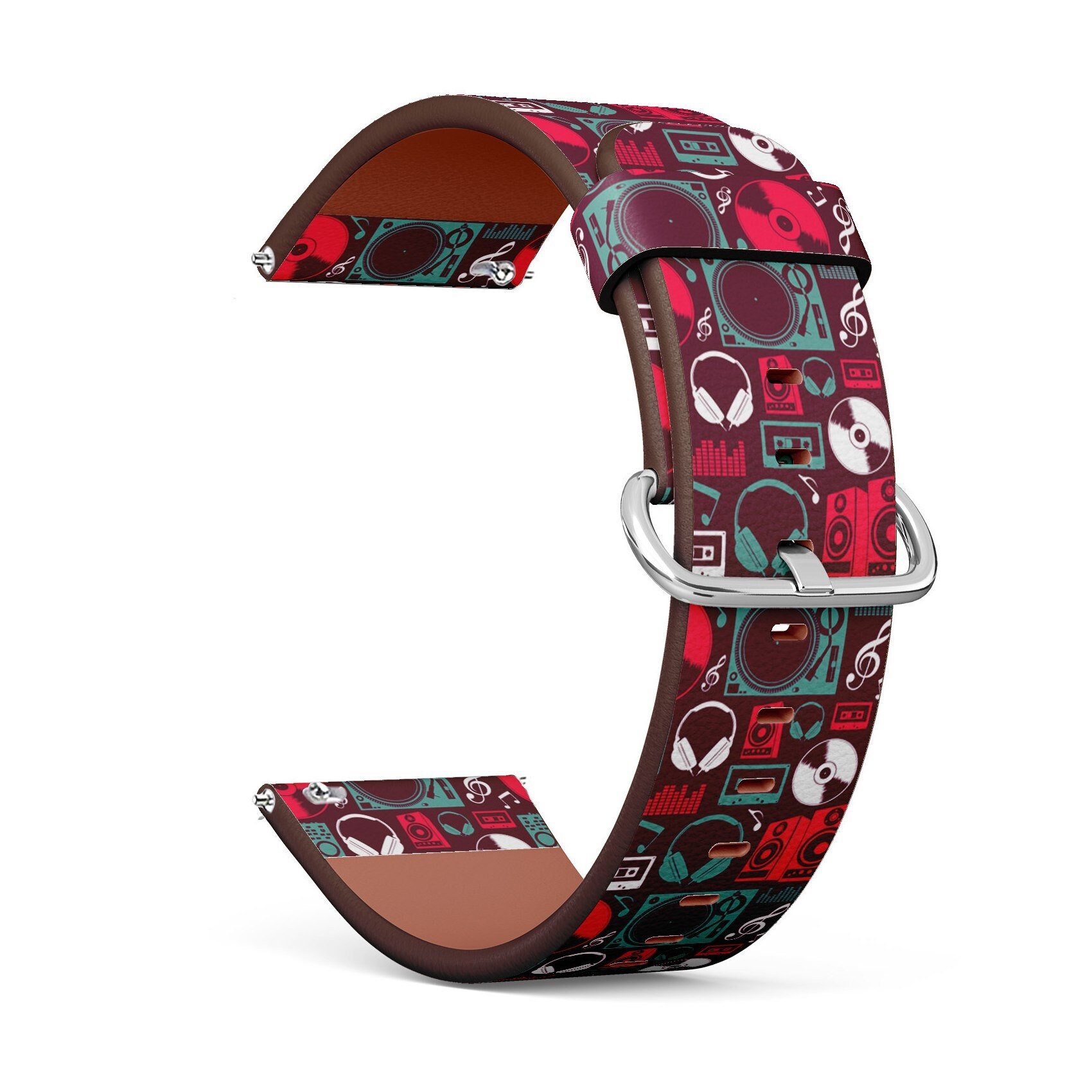 Veganes Leder Uhrenarmband 18mm 20mm 22mm 23mm | Dj Music Pattern On Print Armband Armband Mit Schnellverschluss Pins Veganes Leder Uhrenarmband 18mm 20mm 22mm 23mm | Dj Music Pattern On Print Armband Armband Mit Schnellverschluss Pins von GBBoutiqueStore