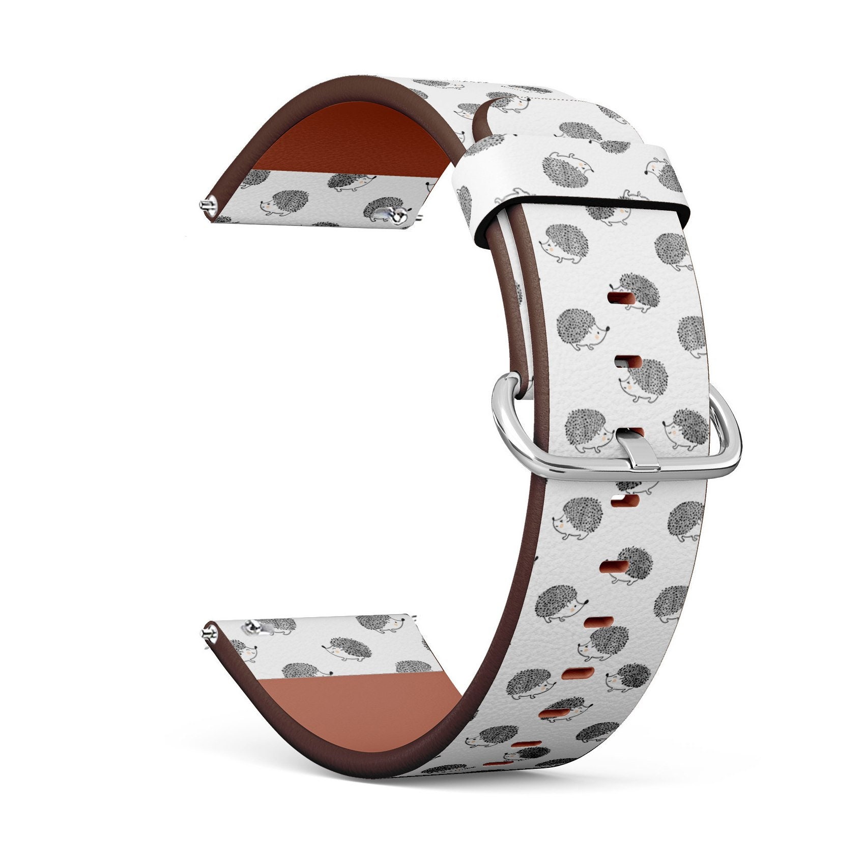 Veganes Leder Uhrenarmband 18mm 20mm 22mm 23mm | Niedliche Aquarell Igel Druck Uhrenband Armband Mit Schnellverschluss Pins Veganes Leder Uhrenarmband 18mm 20mm 22mm 23mm | Niedliche Aquarell Igel Druck Uhrenband Armband Mit Schnellverschluss Pins von GBBoutiqueStore
