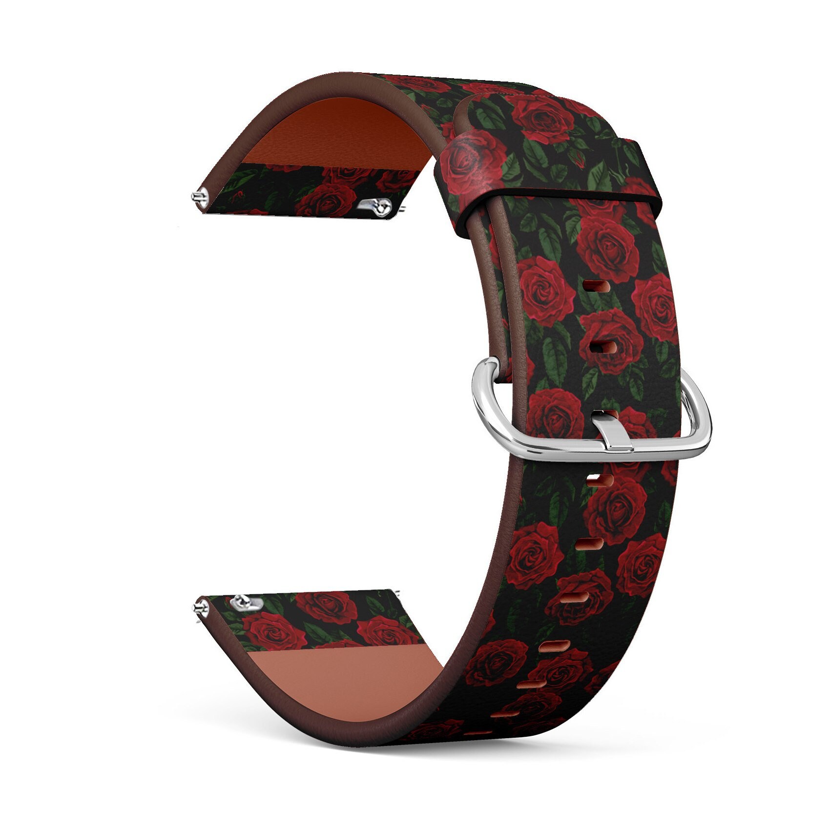 Veganes Leder Uhrenarmband 18mm 20mm 22mm 23mm | Niedliche Rosen Print Armband Mit Quick Release Pins Veganes Leder Uhrenarmband 18mm 20mm 22mm 23mm | Niedliche Rosen Print Armband Mit Quick Release Pins von GBBoutiqueStore