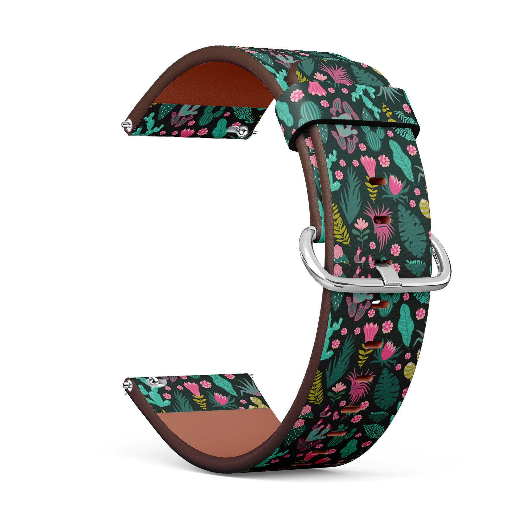 Veganes Leder Uhrenarmband 18mm 20mm 22mm 23mm | Tropical Plant Kakteen Sukkulenten Auf Druck Armbandband Mit Quick Release Pins Veganes Leder Uhrenarmband 18mm 20mm 22mm 23mm | Tropical Plant Kakteen Sukkulenten Auf Druck Armbandband Mit Quick Release Pins von GBBoutiqueStore