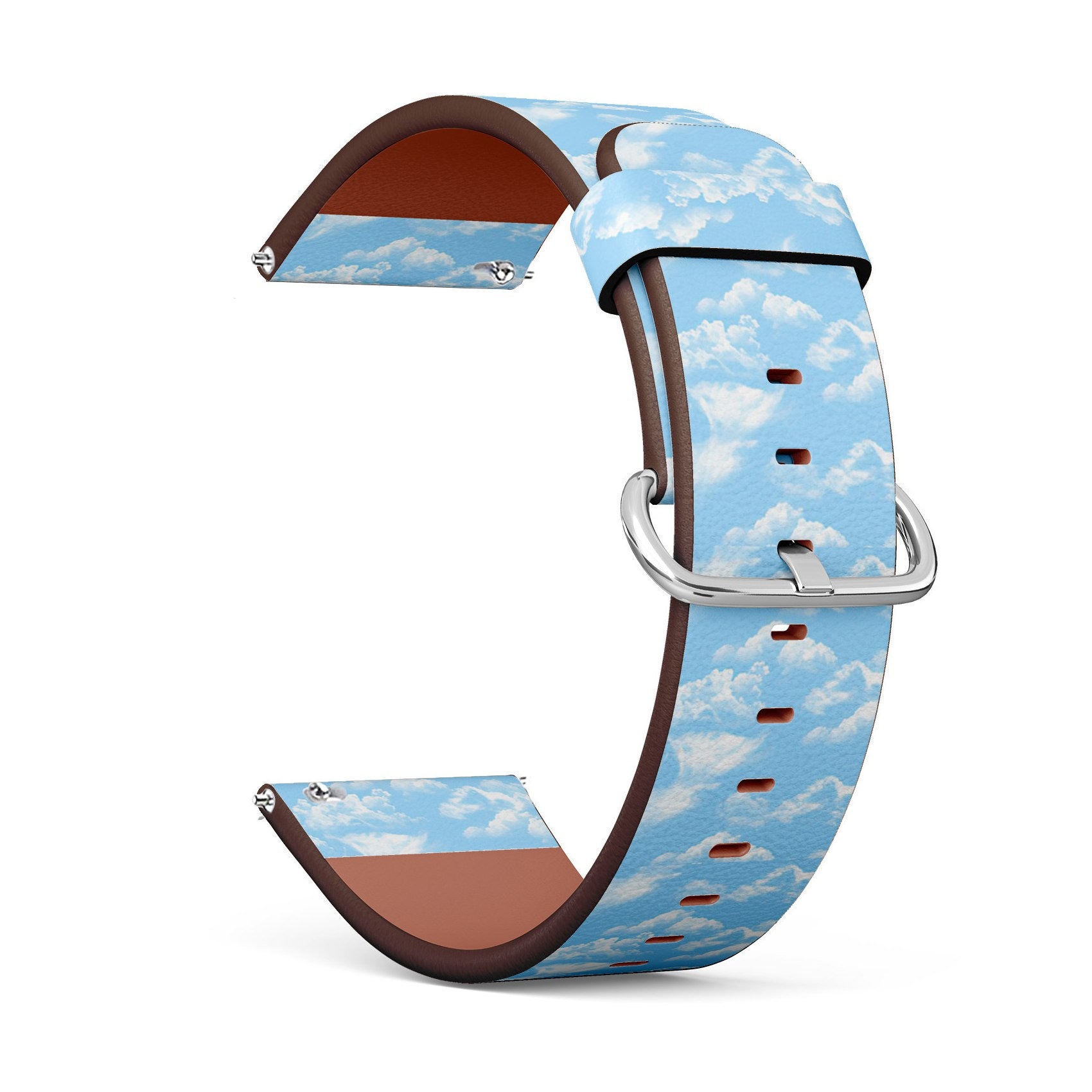 Veganes Leder Uhrenarmband 18mm 20mm 22mm 23mm | Wolken Druck Uhrenband Armband Armband Mit Quick Release Pins Veganes Leder Uhrenarmband 18mm 20mm 22mm 23mm | Wolken Druck Uhrenband Armband Armband Mit Quick Release Pins von GBBoutiqueStore