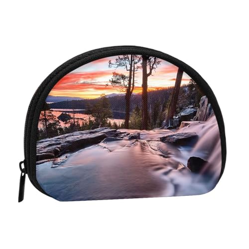 Beautiful Lake Full Format Printed Polyester Portable Mini Storage Bag Shell Shaped Wallet Small Coin Wallet Shell Storage Bag, Schwarz , Einheitsgröße Beautiful Lake Full Format Printed Polyester Portable Mini Storage Bag Shell Shaped Wallet Small Coin Wallet Shell Storage Bag, Schwarz , Einheitsgröße von GBCDEDSL