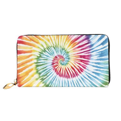 GBCDEDSL Batikfärbung, doppelseitig bedruckt, Mikrofaser-Leder, lange Clutch-Geldbörse, Ledergeldbörse, Schwarz , Einheitsgröße von GBCDEDSL