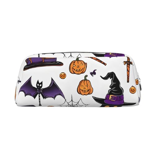 GBCDEDSL Federmäppchen, Motiv: Zauberhexe, Bohemian-Zeichnung, vollständig bedruckt, PVC, Kreuzmuster, Leder, Reißverschluss, dreidimensionales Federmäppchen, Schüler-Federmäppchen, silber, von GBCDEDSL