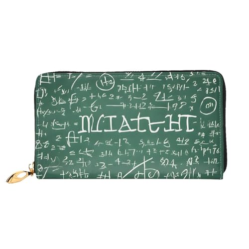 GBCDEDSL Formulas Shapes Theory Mathematikunterricht Wort doppelseitig voll bedruckt Mikrofaser-Leder Damen Leder Lange Clutch Geldbörse Leder Geldbörse, Schwarz , Einheitsgröße von GBCDEDSL