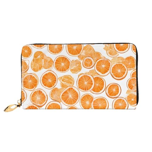 GBCDEDSL Peach Doppelseitige voll bedruckte Mikrofaser-Leder Damen Leder lange Clutch Geldbörse Leder Geldbörse, Schwarz , Einheitsgröße von GBCDEDSL