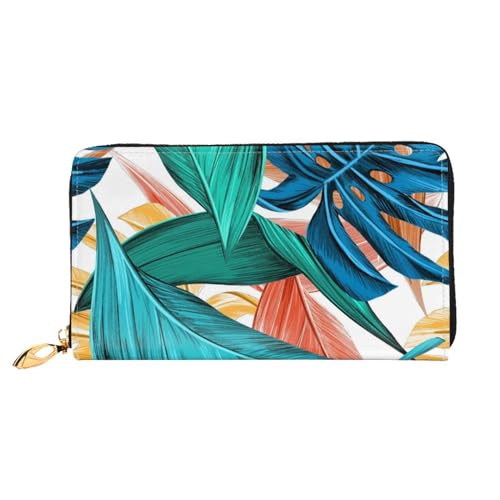 GBCDEDSL Tropisches Palmblatt, doppelseitig bedruckt, Mikrofaser-Leder, lange Clutch-Geldbörse, Ledergeldbörse, Schwarz , Einheitsgröße GBCDEDSL Tropisches Palmblatt, doppelseitig bedruckt, Mikrofaser-Leder, lange Clutch-Geldbörse, Ledergeldbörse, Schwarz , Einheitsgröße von GBCDEDSL