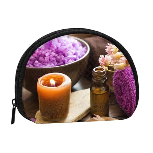 Lavender Flower and Spa Salt Full Format Printed Polyester Portable Mini Storage Bag Shell Shaped Wallet Small Coin Wallet Shell Storage Bag, Schwarz , Einheitsgröße Lavender Flower and Spa Salt Full Format Printed Polyester Portable Mini Storage Bag Shell Shaped Wallet Small Coin Wallet Shell Storage Bag, Schwarz , Einheitsgröße von GBCDEDSL