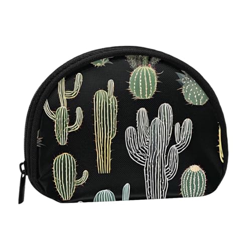 Pflanzendruck, Vollformat, bedrucktes Polyester, tragbare Mini-Aufbewahrungstasche, Muschelform, kleine Münzgeldbörse, Muschel-Aufbewahrungstasche, Schwarz , Einheitsgröße von GBCDEDSL