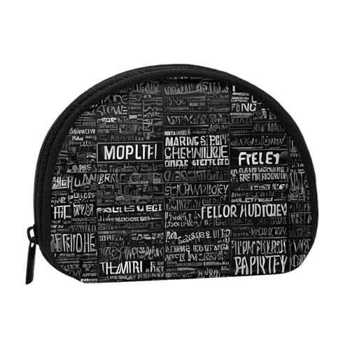 Programmierer Programmiercode Vollformat gedruckt Polyester Tragbare Mini Aufbewahrungstasche Muschelförmige Brieftasche Kleine Münzbörse Shell Aufbewahrungstasche, Schwarz , Einheitsgröße von GBCDEDSL