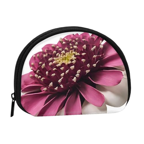 Rose Flower Full Format Printed Polyester Portable Mini Storage Bag Shell Shaped Wallet Small Coin Wallet Shell Storage Bag, Schwarz , Einheitsgröße von GBCDEDSL